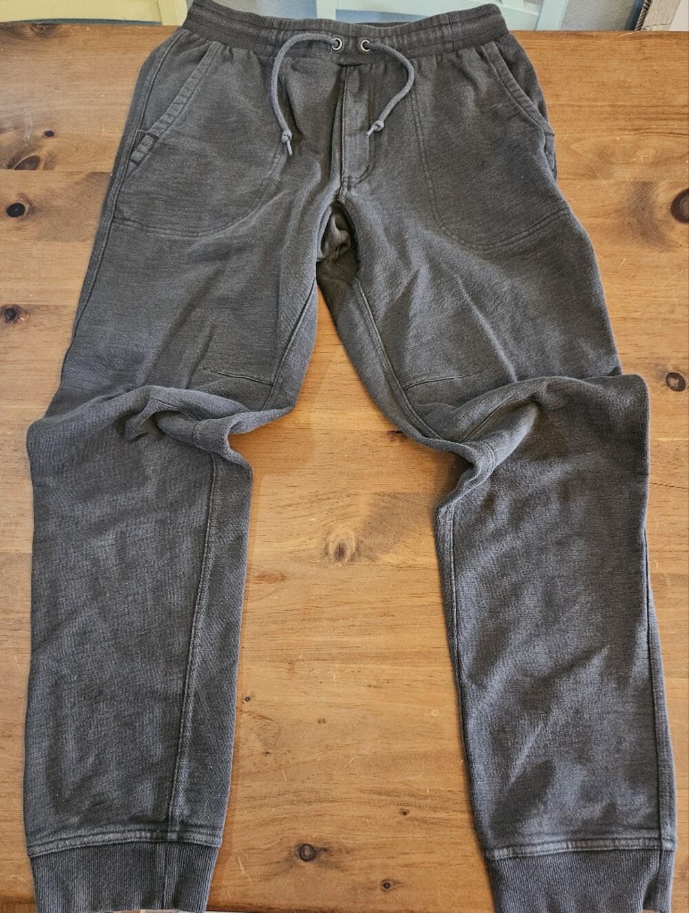 Duluth Trading Co Men's Gray Sweatpants with Drawstring Waist Medium 34"